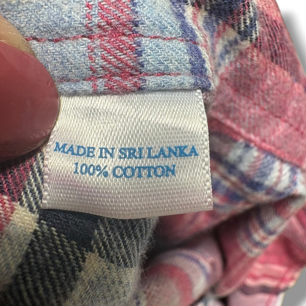 Southern Tide Mens Classic Fit Plaid Button Down Shirt Red Blue Cotton Medium - Picture 5 of 6